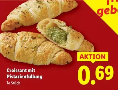 Croissant mit Pistazienfüllung