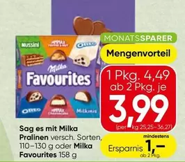 Milka - Pralinen oder  Favourites
