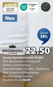 Gold - Jersey-Spannleintuch VILMA