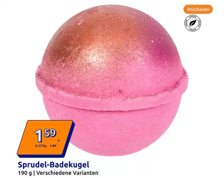Vegan - Sprudel-Badekugel