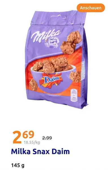 Milka - Snax Daim