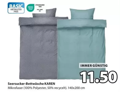 Seersucker-Bettwäsche KAREN