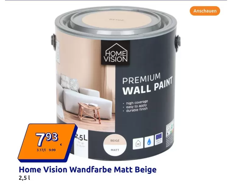 Easy - Wandfarbe Matt Beige