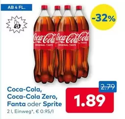 Coca Cola - Coca-Cola, Coca-Cola Zero, Fanta oder Sprite