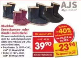 Kinder - Erwachsenen- oder  Halbstiefel