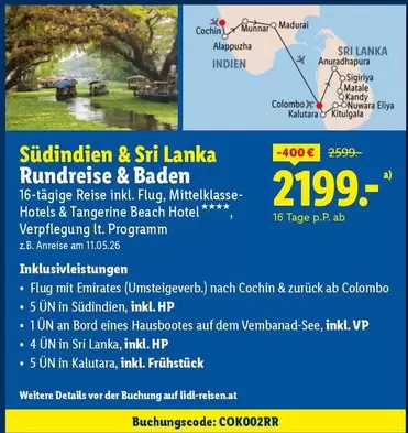 Baden - Südindien & Sri Lanka Rundreise &