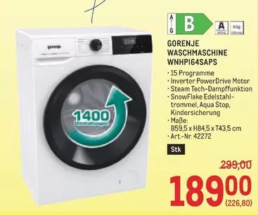 WASCHMASCHINE WNHP164SAPS
