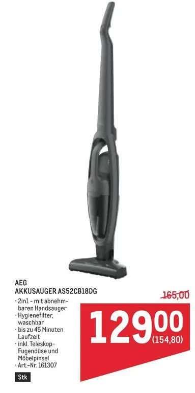 Aeg - AKKUSAUGER AS52CB18DG