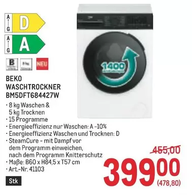 WASCHTROCKNER BM5DFT684427W