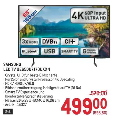 Samsung - LED TV UE65DU7170UXXN