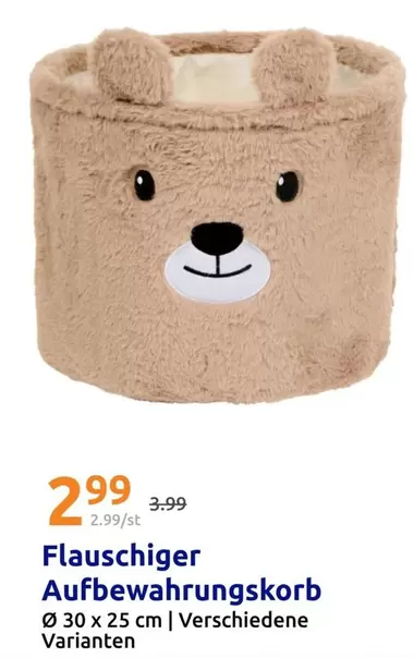 Flauschiger Aufbewahrungskorb