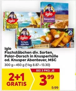 Fischstäbchen div. Sorten, Polar-Dorsch in Knusperhülle od. Knusper Abenteuer, MSC
