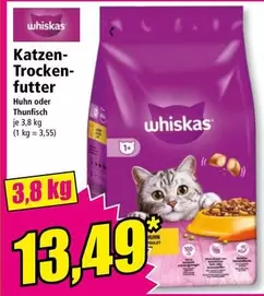 Thunfisch - Katzen-Trockenfutter Huhn oder