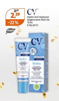 Vegan - Hydro 24h Hyaluron Augencreme Roll-On
