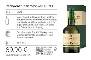 Irish Whiskey 15 YO