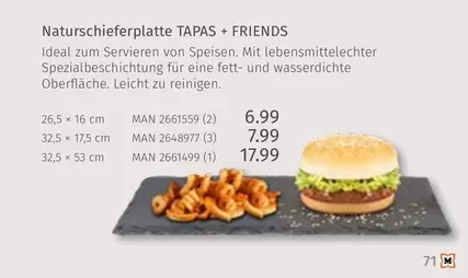 Friends - Naturschieferplatte TAPAS + FRIENDS