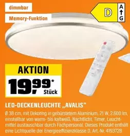 LED-DECKENLEUCHTE „AVALIS"