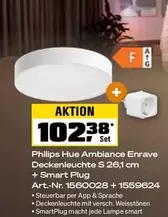 Philips - Hue Ambiance Enrave Deckenleuchte S 26,1 cm + Smart Plug