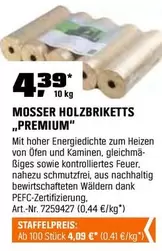 HOLZBRIKETTS „PREMIUM"