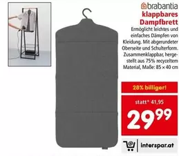 klappbares Dampfbrett