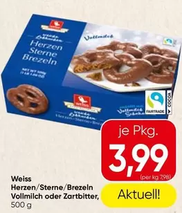 Weiss - Herzen/Sterne/Brezeln