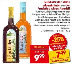 Alpen - Gurktaler der Milde kräuter oder der Fruchtige -Aperitif