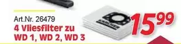 4 Vliesfilter zu WD 1, WD 2, WD 3