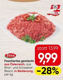 Ama - Faschiertes gemischt aus Österreich, aus Rind- und Schweinefleisch, in Bedienung