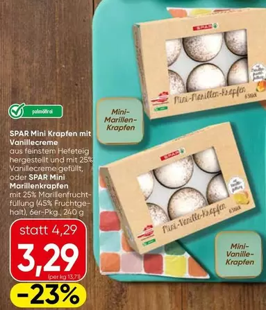 Krapfen - Mini  mit Vanillecreme oder Mini Marillenkrapfen