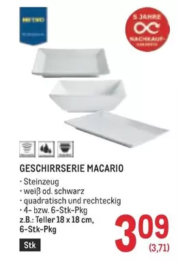 Schwarz - GESCHIRRSERIE MACARIO