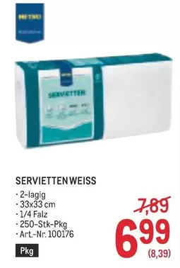 Weiss - SERVIETTEN WEISS