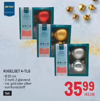 Gold - KUGELSET 4-TLG