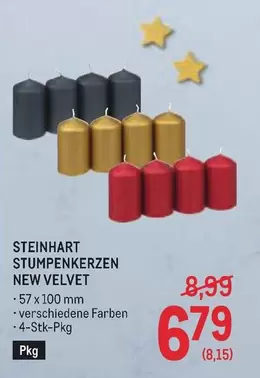 STUMPENKERZEN NEW VELVET