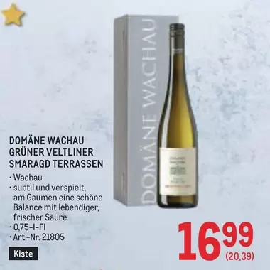 GRÜNER VELTLINER SMARAGD TERRASSEN