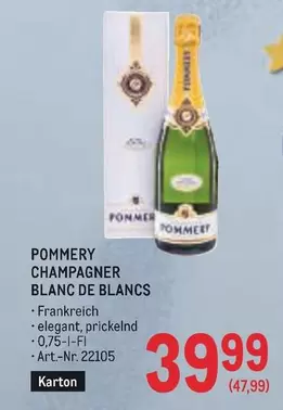 CHAMPAGNER BLANC DE BLANCS