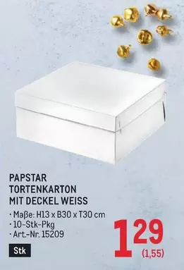 Weiss - TORTENKARTON MIT DECKEL WEISS