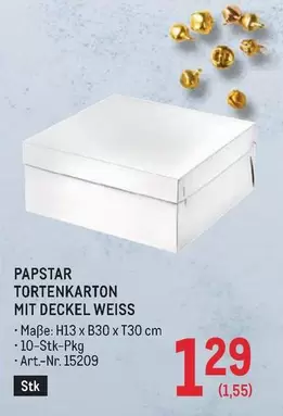 Weiss - TORTENKARTON MIT DECKEL WEISS