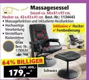 Schwarz - Massagesessel
