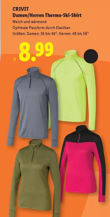 Damen/Herren Thermo-Ski-Shirt