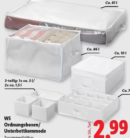 Ordnungsboxen/ Unterbettkommode