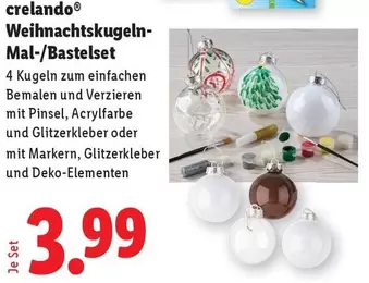 Weihnachtskugeln-Mal-/Bastelset