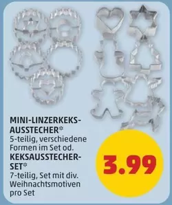 MINI-LINZERKEKS-AUSSTECHER* oder KEKSAUSSTECHER-SET*