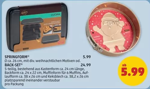 SPRINGFORM oder BACK-SET