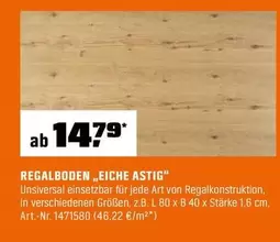 REGALBODEN „EICHE ASTIG"