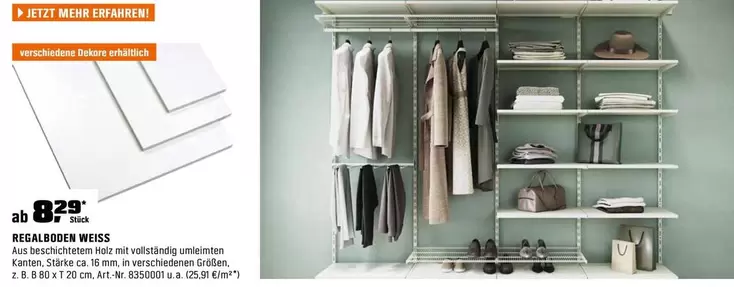 Weiss - REGALBODEN WEISS