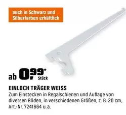 Schwarz - EINLOCH TRÄGER WEISS