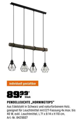 Schwarz - PENDELLEUCHTE „HORNINGTOPS"