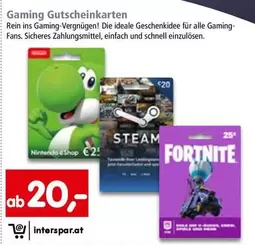 Nintendo - Gaming Gutscheinkarten