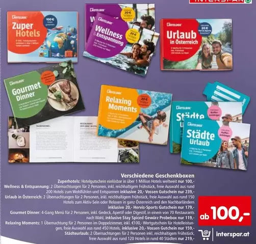 Wellness - Verschiedene Geschenkboxen