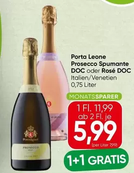 Prosecco Spumante DOC oder Rosé DOC